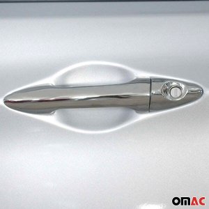 Hyundai Accent Blue Door Handle Cover - Omac - 4 Door H1 S.Steel - Gloss Silver - '12-'17 Hyundai Accent Blue Door Handle Cover - Omac - 4 Door H1 S.Steel - Gloss Silver - '12-'17